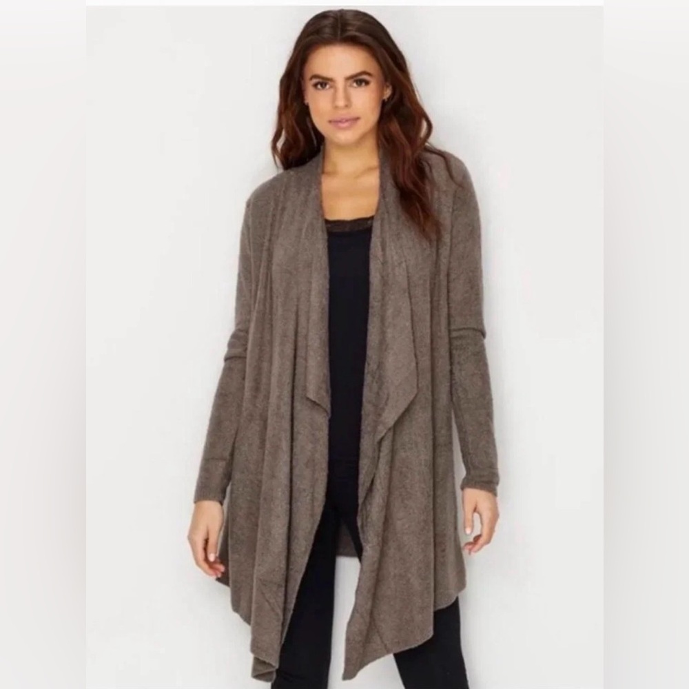 Barefoot Dreams Women's Open Front Cardigan - Brown